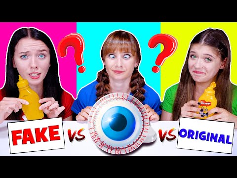 ASMR Real Food VS Fake Food and Guess The Food Challenge