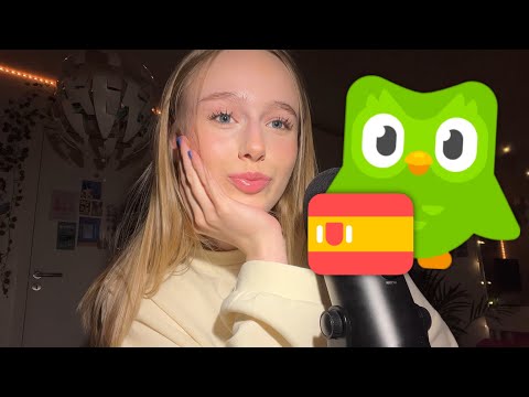 ASMR en español | learning spanish with duolingo pt. 2