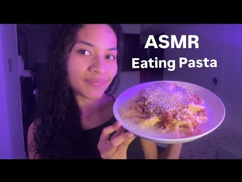 ASMR| comiendo pasta & hablando 🍝 (eating sounds) 