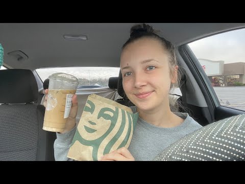 ASMR| Starbucks Coffee & Croissant MUKBANG??.. (eating sounds, drinking coffee, whisper rambling)