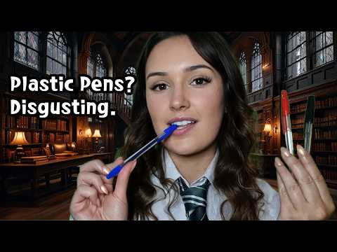 ASMR Hogwarts Study Session (Pen Noms, Spells & Bullying)