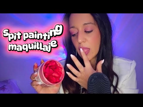 ASMR Maquillaje de Arte: Spit Painting 🎨💄 Sonidos Húmedos y Relajantes 