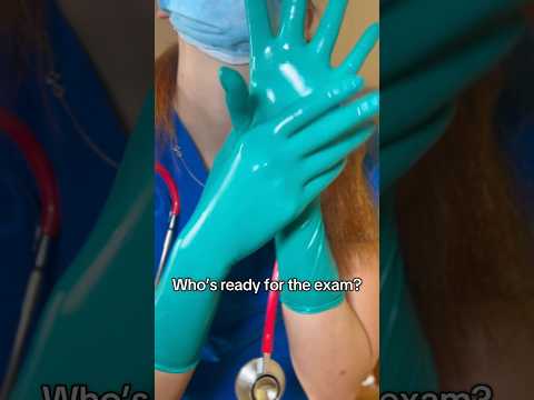 Preparing gloves with OIL for the next exam #medicalexam #nurse #surgicalgloves