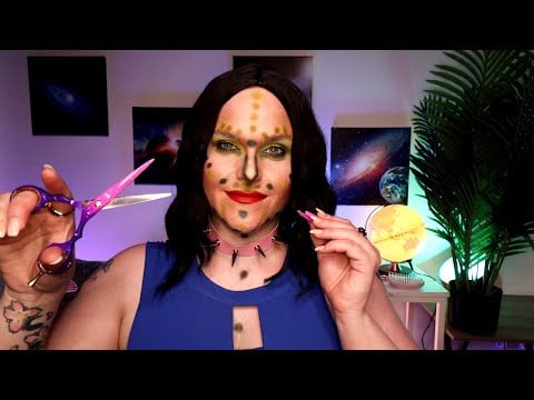 Alien ASMR Haircut & Brow Shaping 👽
