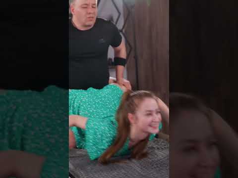 Emotional deep tissue painful massage and chiropractic adjustments for Katya #shorts #fitness