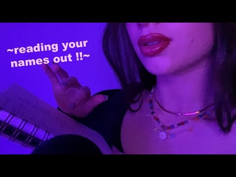 ASMR | Reading my lovely subs names pt. 1 | Cupped whispers 🕊💜