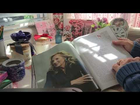ASMR relaxing page flip - Vogue magazine and mail order catalogs. Soft spoken commentary.
