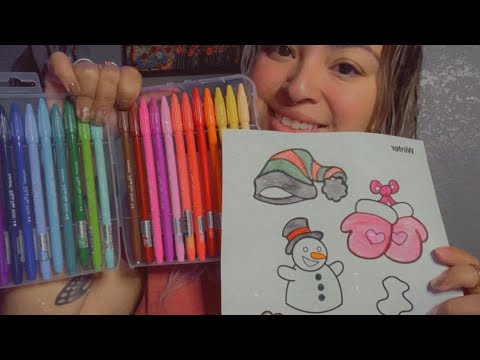 ASMR Coloring sounds- ASMR Vlogmas Day 11