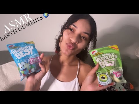 ASMR Español - COMIENDO GOMITAS DE OJOS/ EARTH GUMMIES  (CHEWING SOUNDS)