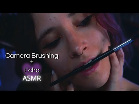 CLOSE UP + ECHO ASMR | Hypnotic CAMERA BRUSHING 💓