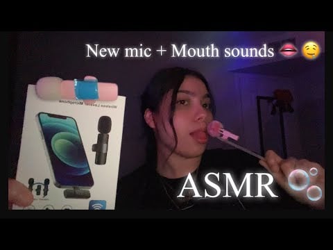 ASMR Mouth sounds ( up close) + New mic 🤤✨