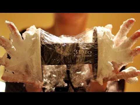 Binaural ASMR ♥ Covering Your Ears in Shaving Foam