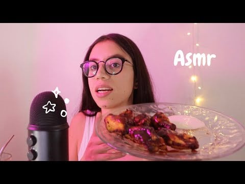 ASMR comiendo alitas + historia de un c4nibal 💀