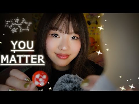 ASMR Affirmations To Make You Feel Loved & Special 🌺 Kisses, Visual Triggers, Tongue Clicking