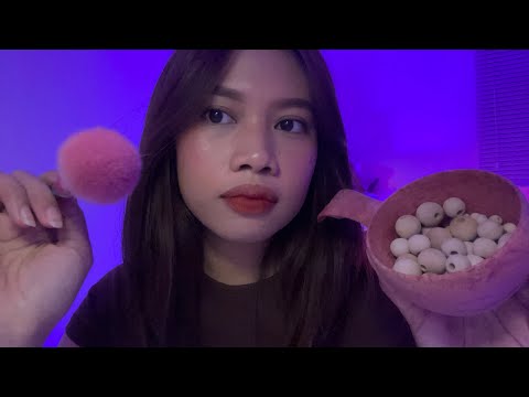 asmr doing your make up with the wrong props ⋆⭒ (with mouthsounds)