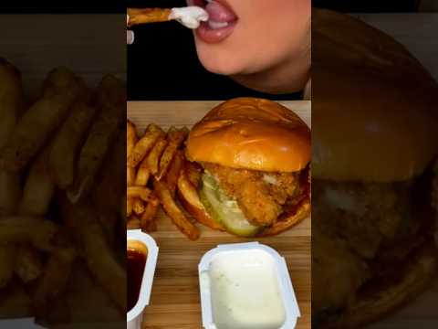 Popeyes Fries #shorts #asmr #chicken