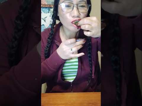 Sour pickle with chocolate #shortsfeed #mukbang #shortvideo #shortviral #pickle #subscribers #asmr