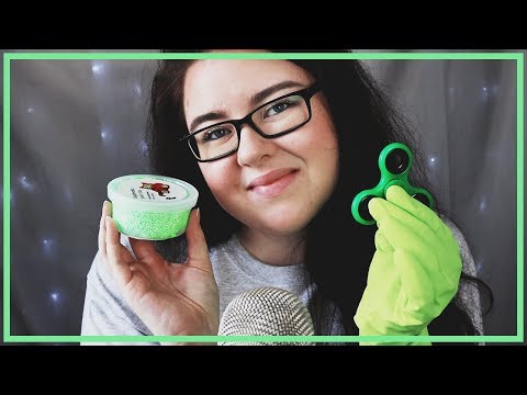 ASMR Färgtema: GRÖNT | Tapping Crinkle Scratching (Swedish)
