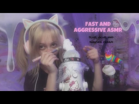 ASMR slug, glue, and shaving cream!