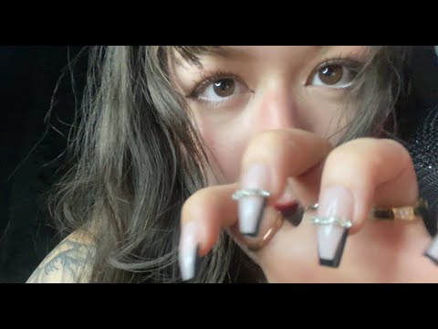 ASMR Face Tapping & Scratching (Mouth Sounds)