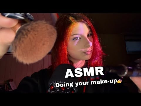 ASMR Doing your make-up - Personal Attention, Face touching, Mouth Sounds