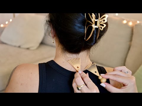 ASMR | Mini Rakes Baby Hair Attention, Hair Brushing, & Hair Play (Whisper, With & Without Music)