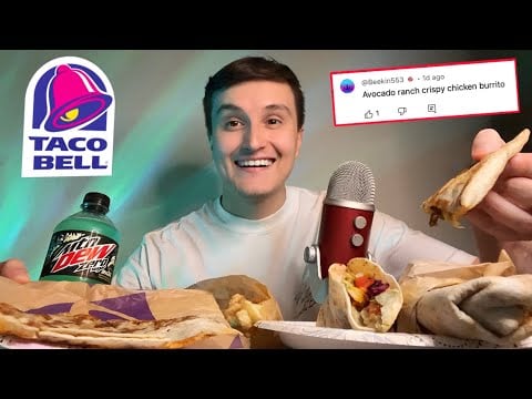 ASMR | Taco Bell Mukbang but YOU pick my food 🔔🌮 (eating sounds)
