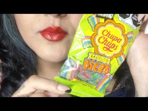 ASMR Comiendo gomitas agridulces chupachups