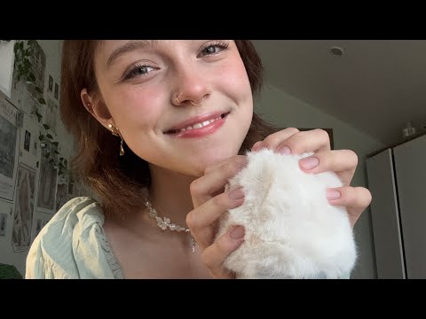 ASMR ~ head massage + mouth sounds + hand movements ˙✧˖°🤍 ༘ ⋆｡˚