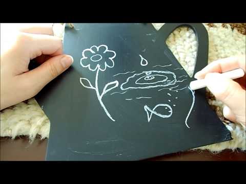 ASMR Whispering - Relaxing Chalk & Chalkboard Drawing/Writing