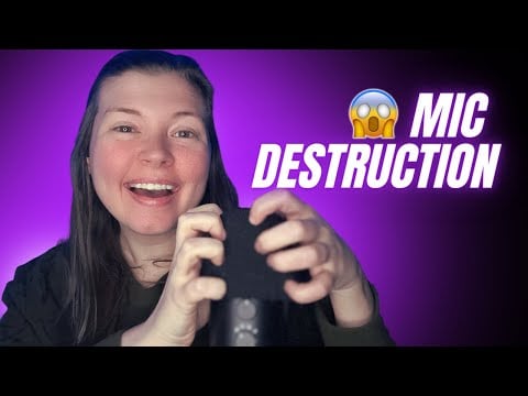 ASMR Fast and Aggressive Mic Scratching Turns Into Mic Destruction