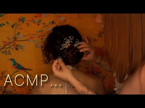 АСМР 🎀 | Уход за волосами | Прическа и заколки | Укладка к особому случаю | Для сна и расслабления 🌙