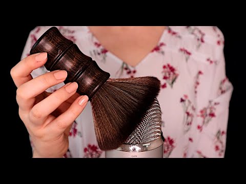 ASMR Mic Brushing with a Big Brush🤤 | Crisp Sound (No Talking)