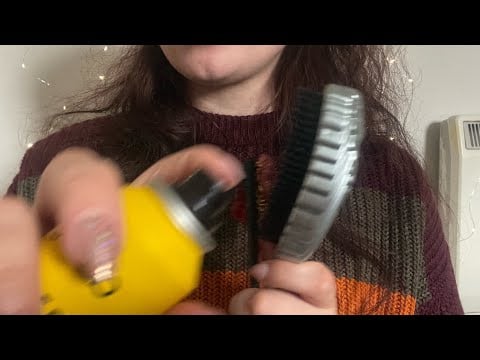 ASMR doing your date night hairstyle directly on camera 🎀 📸 no talking & no tapping 💆‍♀️