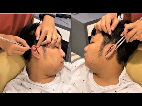 ASMR Relaxing Ears Massage - Ears Play - Ears Massage with Chopsticks
