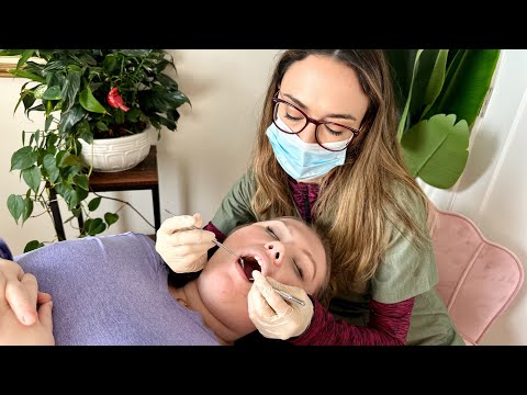 ASMR Dental Exam |Teeth Cleaning, Brushing, Fluoride Rinse + Floss [Real Person] Satisfying Medical