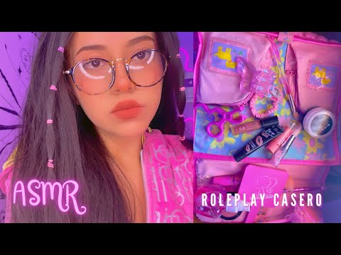 ROLEPLAY Casero 💗 | Tu amiga te maquilla en clases | Andrea ASMR 🦋