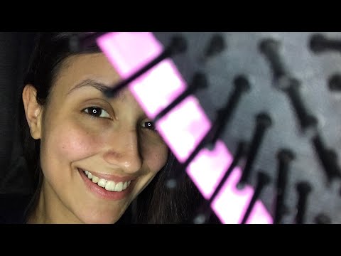 Asmr: câmera combing| escova na tela para te causar arrepios!!!