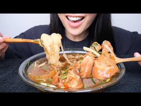 CHICKEN STEW NOODLE SOUP (ASMR EATING SOUNDS) LIGHT WHISPERS | SAS-ASMR