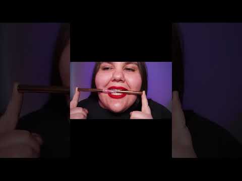 ASMR: Teeth chattering on a plastic stick | Short trigger sounds