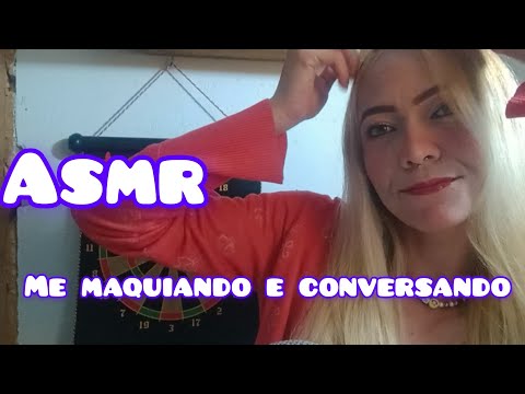 ASMR ME MAQUIANDO E CONVERSANDO 💞(COM SONS DE CHUVA 🌧️🌧️)