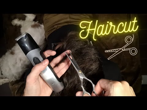 Real Person ASMR, Fake Haircut (Comb, Scissors, Razor blade, Trimmer, Products) No-Talking!  ✂✂✂