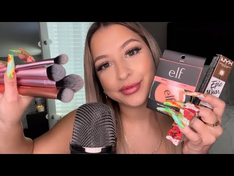 ASMR ✨Target✨beauty haul 🎯 tapping, whispering + mic brushing