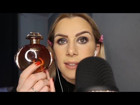 ASMR perfume bottle tapping (glass tapping)