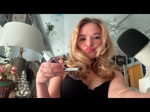 my first asmr video with a mic (makeup tutorial)