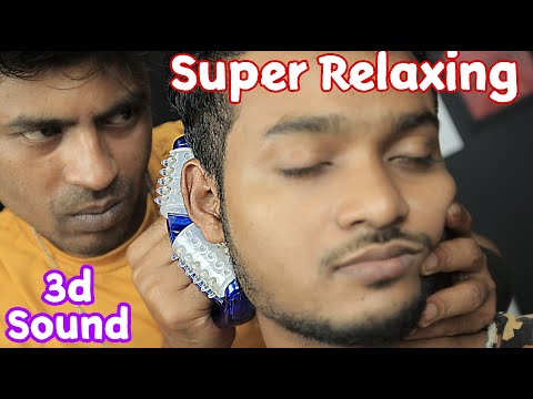 Relaxing Head Massage- Neck Massage And Ear Massage With 3d ASMR Sound | Neck Crack- Head Scratching