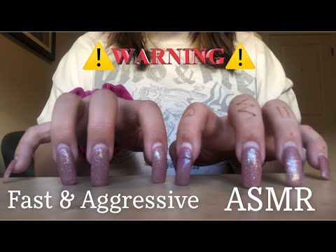 Fast & Aggressive Build Up Table Scratching & Tapping ASMR No Talking Lofi