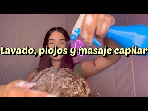 Asmr te busco los piojos, te doy masaje capilar, te hago un lavado de cabeza y te peino
