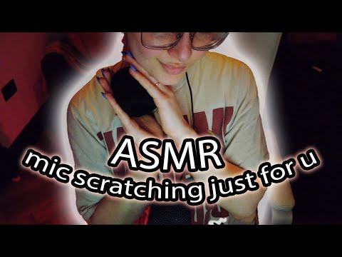 ASMR slow mic scratching, no yapping