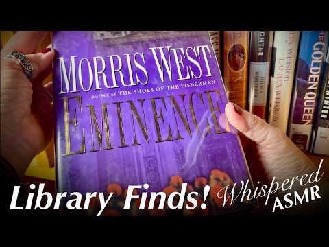 ASMR Library Finds! (WHISPERED VERSION) Books From The Library! Dust Jackets & Page Turning!